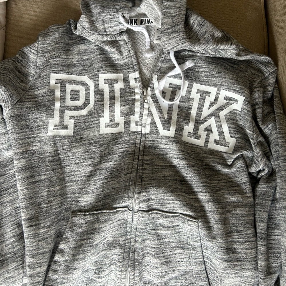 PINK VS hooded zip up pocket jacket